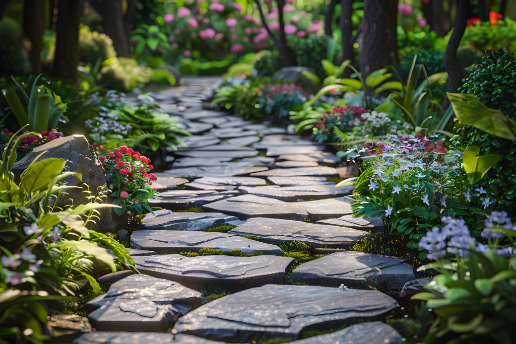 Decoração econômica em jardim pequeno com materiais recicláveis