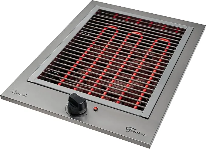 FISCHER-CHURRASQUEIRA-COOKTOP-ELÉTRICA-COM-PEDRA-VULCÂNICA-INOX